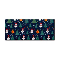 Snow Snowman Tree Christmas Tree Hand Towel by Ravend