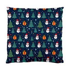 Snow Snowman Tree Christmas Tree Standard Cushion Case (one Side) by Ravend