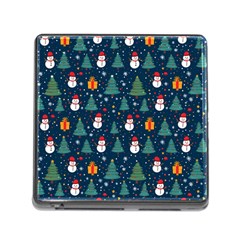 Snow Snowman Tree Christmas Tree Memory Card Reader (square 5 Slot) by Ravend