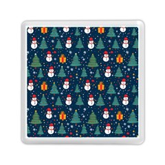 Snow Snowman Tree Christmas Tree Memory Card Reader (square) by Ravend