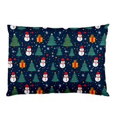 Snow Snowman Tree Christmas Tree Pillow Case (two Sides) by Ravend