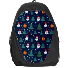 Snow Snowman Tree Christmas Tree Backpack Bag by Ravend