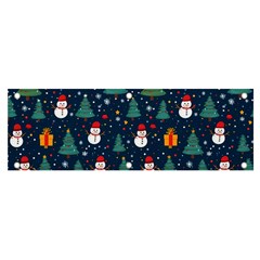 Snow Snowman Tree Christmas Tree Banner And Sign 6  X 2  by Ravend