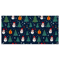 Snow Snowman Tree Christmas Tree Banner And Sign 8  X 4  by Ravend