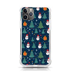 Snow Snowman Tree Christmas Tree Iphone 11 Pro 5 8 Inch Tpu Uv Print Case by Ravend