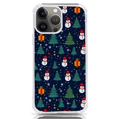 Snow Snowman Tree Christmas Tree Iphone 13 Pro Max Tpu Uv Print Case by Ravend