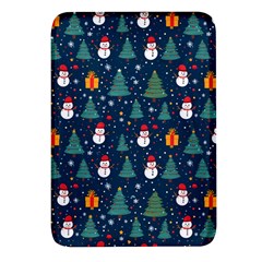 Snow Snowman Tree Christmas Tree Rectangular Glass Fridge Magnet (4 Pack) by Ravend