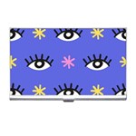 Eye Star Asterisk Pattern Background Business Card Holder Front