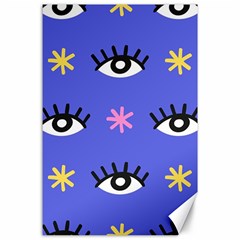 Eye Star Asterisk Pattern Background Canvas 24  X 36  by Ravend