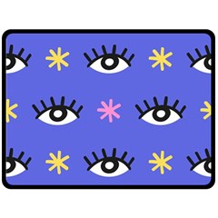 Eye Star Asterisk Pattern Background Fleece Blanket (large) by Ravend