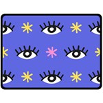 Eye Star Asterisk Pattern Background Fleece Blanket (Large) 80 x60  Blanket Front