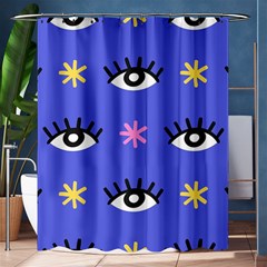 Eye Star Asterisk Pattern Background Shower Curtain 60  X 72  (medium)  by Ravend