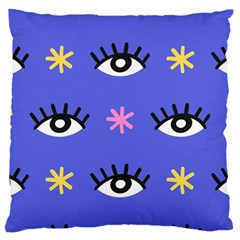 Eye Star Asterisk Pattern Background Large Cushion Case (two Sides) by Ravend