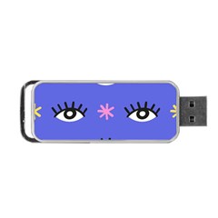 Eye Star Asterisk Pattern Background Portable Usb Flash (one Side) by Ravend