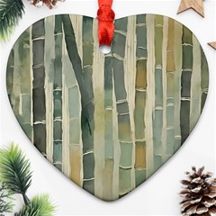 Bamboo Plants Ornament (heart) by Ravend