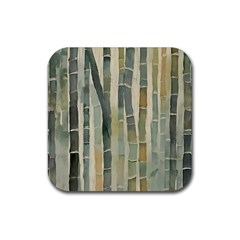 Bamboo Plants Rubber Coaster (square) by Ravend