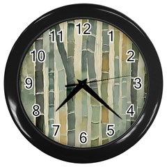 Bamboo Plants Wall Clock (black) by Ravend