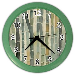 Bamboo Plants Color Wall Clock by Ravend