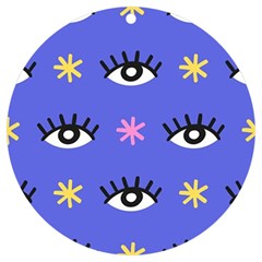 Eye Star Asterisk Pattern Background Uv Print Acrylic Ornament Round by Ravend