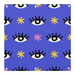 Eye Star Asterisk Pattern Background Banner And Sign 3  X 3  by Ravend