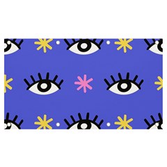 Eye Star Asterisk Pattern Background Banner And Sign 7  X 4  by Ravend