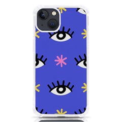 Eye Star Asterisk Pattern Background Iphone 13 Tpu Uv Print Case by Ravend