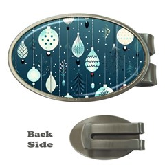 Ball Bauble Winter Money Clips (oval)  by Ravend