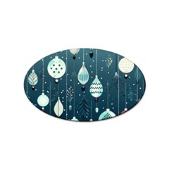 Ball Bauble Winter Sticker Oval (100 Pack)