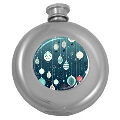 Ball Bauble Winter Round Hip Flask (5 Oz) by Ravend