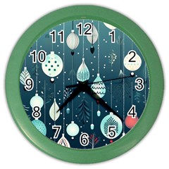 Ball Bauble Winter Color Wall Clock by Ravend