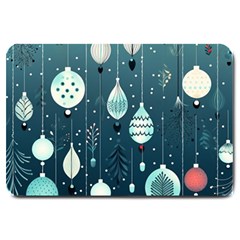 Ball Bauble Winter Large Doormat by Ravend