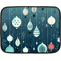 Ball Bauble Winter Two Sides Fleece Blanket (mini) by Ravend