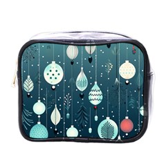 Ball Bauble Winter Mini Toiletries Bag (one Side) by Ravend