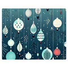 Ball Bauble Winter Two Sides Premium Plush Fleece Blanket (medium) by Ravend