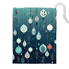 Ball Bauble Winter Drawstring Pouch (5xl) by Ravend