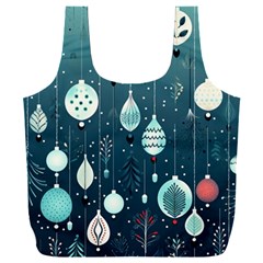 Ball Bauble Winter Full Print Recycle Bag (xxl)