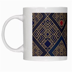 Pattern Flower Design White Mug by Ravend