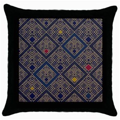 Pattern Flower Design Throw Pillow Case (black) by Ravend