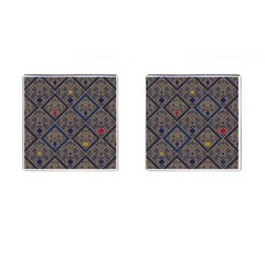 Pattern Flower Design Cufflinks (square) by Ravend