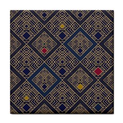 Pattern Flower Design Tile Coaster by Ravend