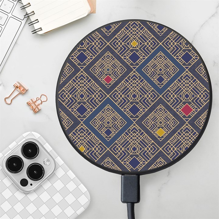 Pattern Flower Design Wireless Fast Charger(Black)