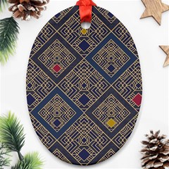 Pattern Seamless Antique Luxury Oval Ornament (two Sides)