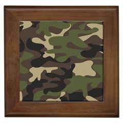 Texture Military Camouflage Repeats Seamless Army Green Hunting Framed Tile by Ravend