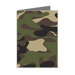 Texture Military Camouflage Repeats Seamless Army Green Hunting Mini Greeting Card by Ravend