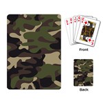 Texture Military Camouflage Repeats Seamless Army Green Hunting Playing Cards Single Design (Rectangle) Back