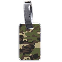 Texture Military Camouflage Repeats Seamless Army Green Hunting Luggage Tag (one Side) by Ravend