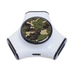 Texture Military Camouflage Repeats Seamless Army Green Hunting 3-port Usb Hub by Ravend