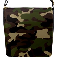 Texture Military Camouflage Repeats Seamless Army Green Hunting Flap Closure Messenger Bag (s) by Ravend