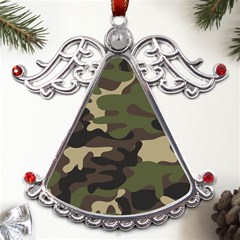 Texture Military Camouflage Repeats Seamless Army Green Hunting Metal Angel With Crystal Ornament by Ravend