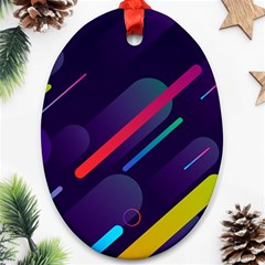 Colorful Abstract Background Ornament (oval)